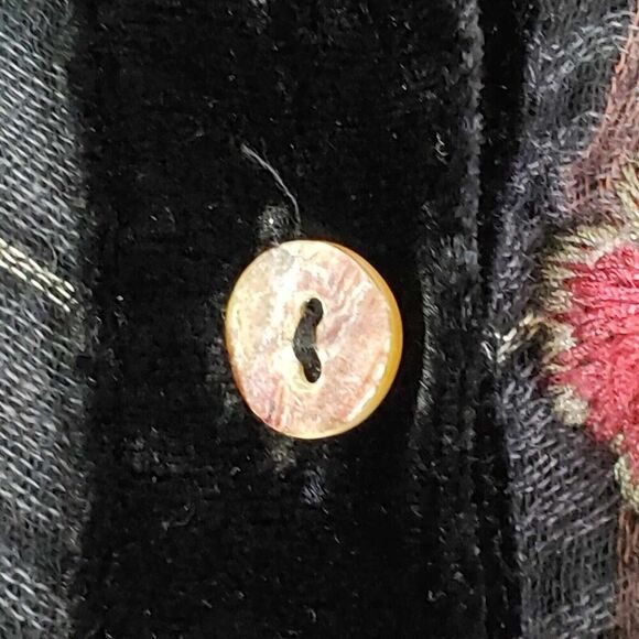 Johnny Was Workshop Button Down Shirt Plaid Embroidered Size Small S Floral - Picture 9 of 13